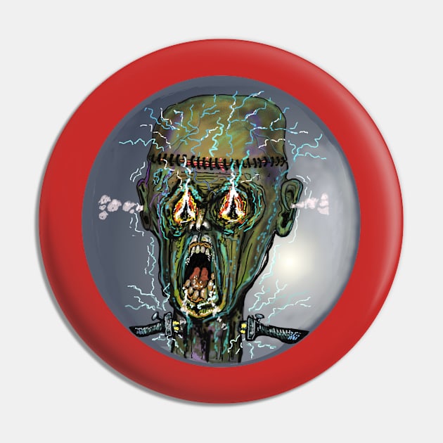 Frankenstein Monster Electric Pin by david93950