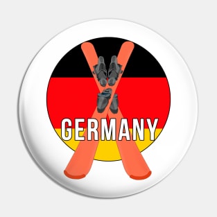 Cool Ski Flag of Germany Pin