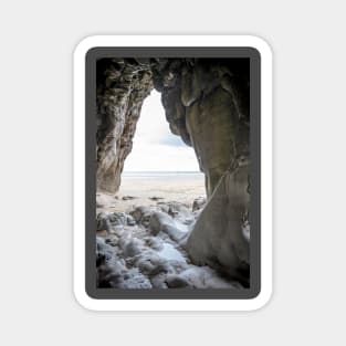 Cave At Pendine Sands, Wales Magnet