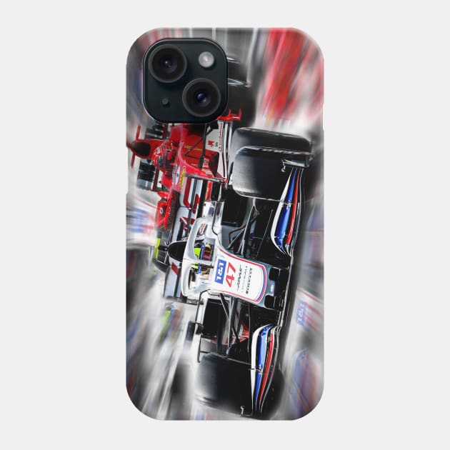 Mick Schumacher and father Michael - Formula One Phone Case by DeVerviers