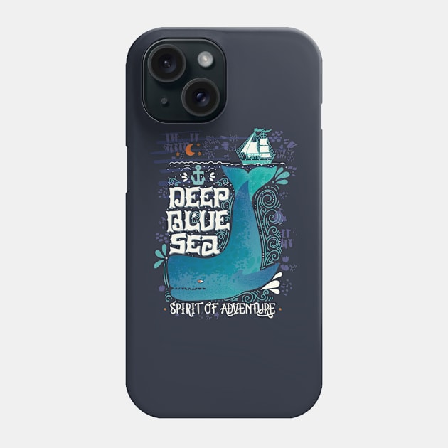 Deep blue sea. Spirit of adventure. Phone Case by BlueInkStudio