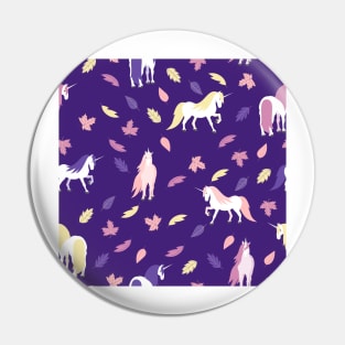Unicorns and Leaves Pin