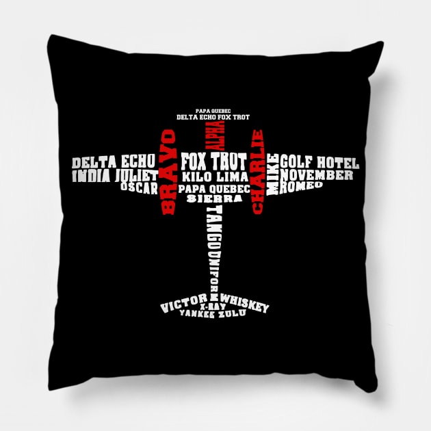 Phonetic Alphabet For Aviation Lovers Pillow by TeddyTees