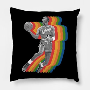 RETRO RAINBOW MICHAEL JORDAN 70S Pillow