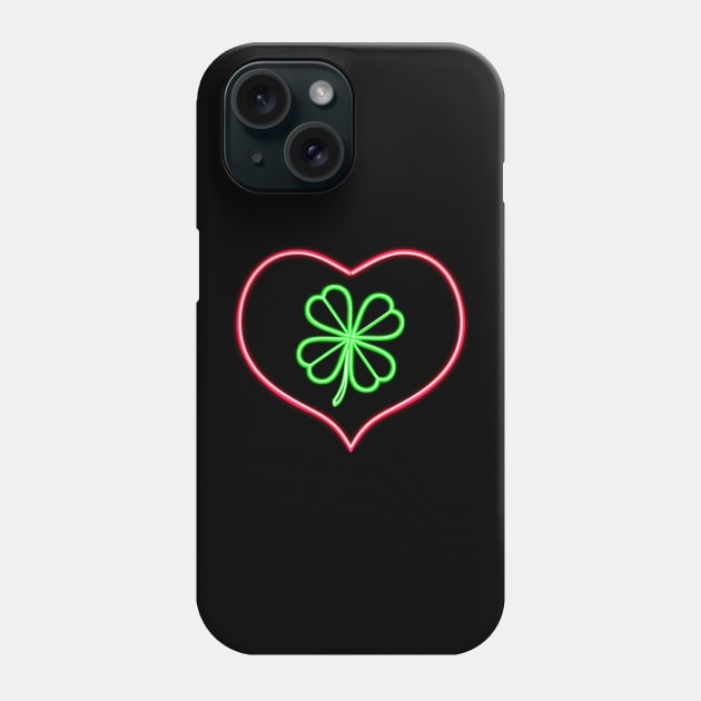 heart and lucky clover Phone Case by Kuchinska design