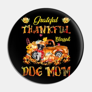 Border Collie Truck Pumpkin Thankful Grateful Blessed Dog Mom Pin