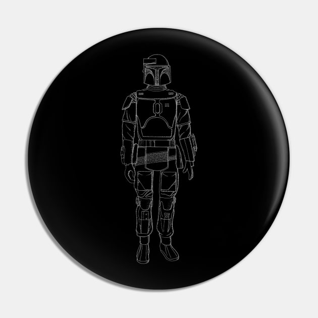 Space Suit Vintage Patent Drawing Pin by TheYoungDesigns