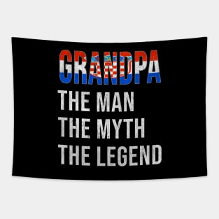 Grand Father Croatian Grandpa The Man The Myth The Legend - Gift for Croatian Dad With Roots From  Croatia Tapestry