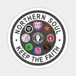 Northern Soul Keep The Faith 45 adaptor and patches Magnet