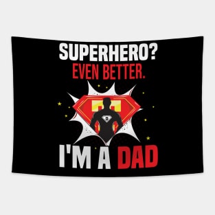 Dad Superhero T shirt for Daddy Mens Tee Tapestry