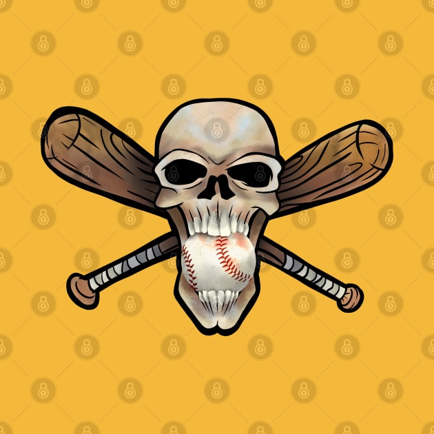 Baseball Skull by SisterSpyder923