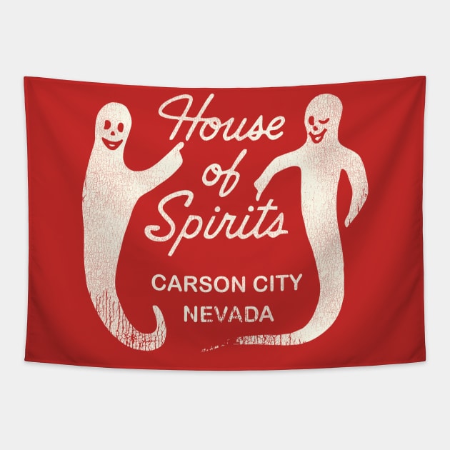 Retro Defunct House of Spirits Carson City Nevada Tapestry by darklordpug