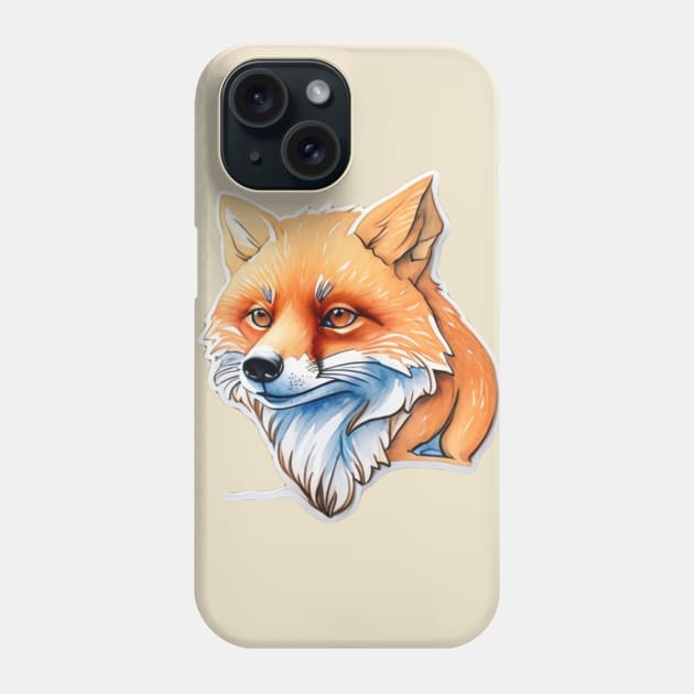 Fox Watercolor Phone Case by Basunat