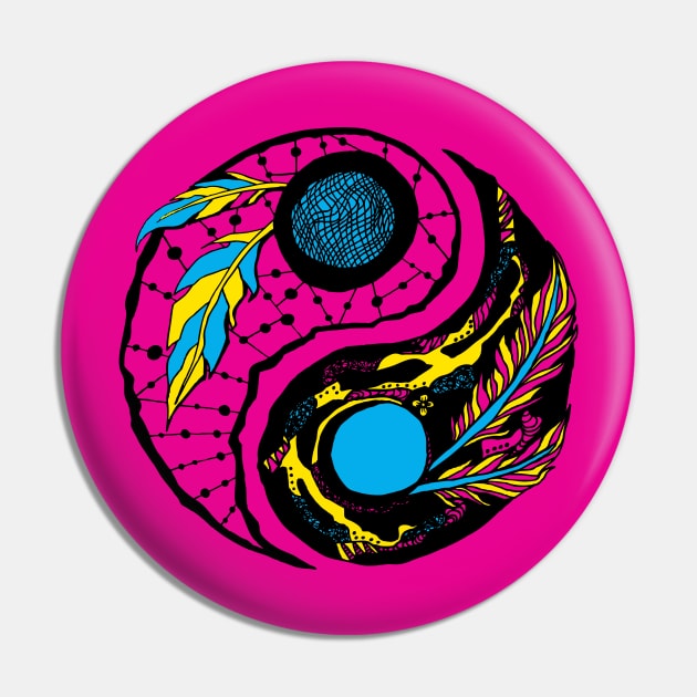 CMYK Yin Yang Pin by kenallouis