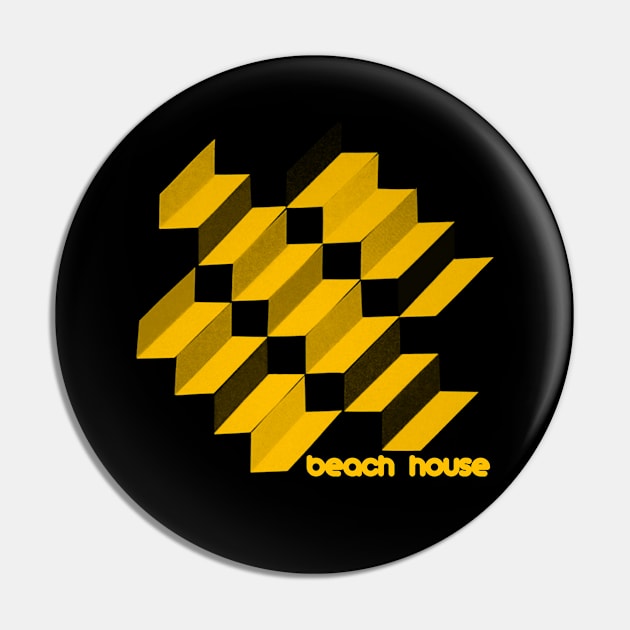 Beach House /\ Retro Psychedelic Design Pin by CultOfRomance