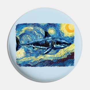 The Shark Van Gogh Style Pin