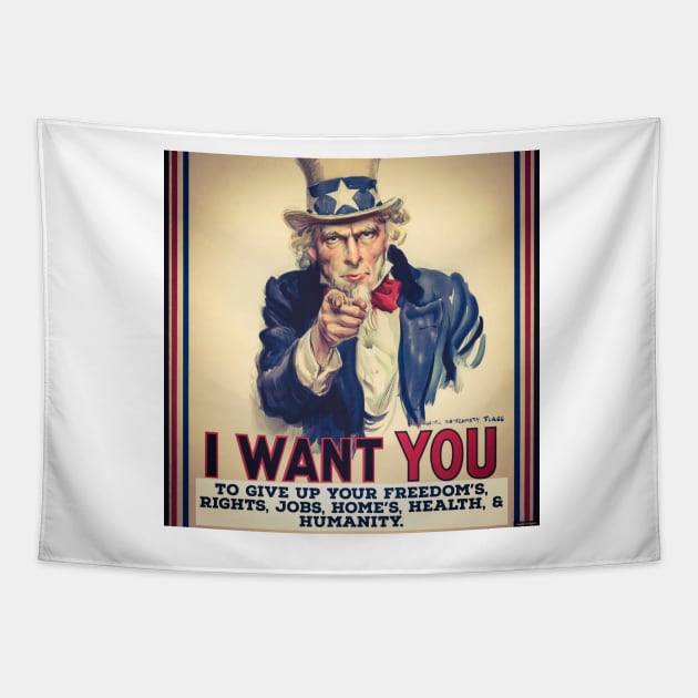 Uncle Sam Wants.... Tapestry by Awake-Aware