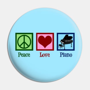 Peace Love Piano Pin