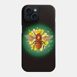 Bee on flowers Phone Case