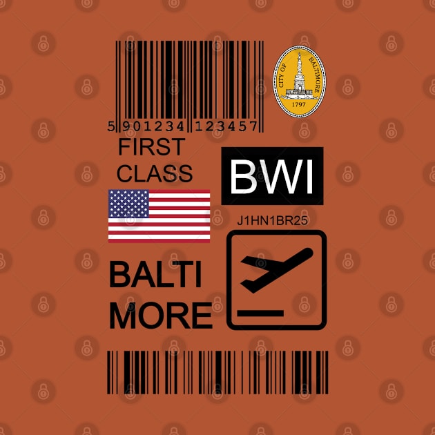 Baltimore United States travel ticket by Travellers