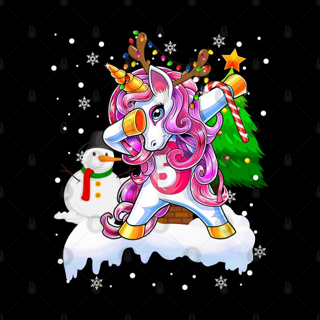 Funny Christmas Lights Dabbing Unicorn Snowman Dab Dance Unicorn Xmas by springins