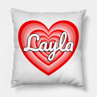 I Love Layla Heart Layla Name Pillow