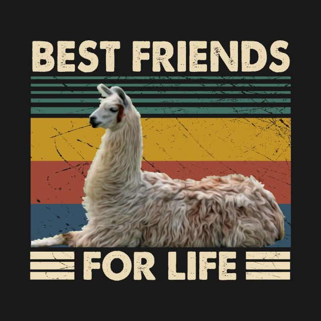 Pint-sized Paws Parade Llama Best Friends For Life Tee by Kevin Jones Art