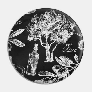 Olives blackboard Pin