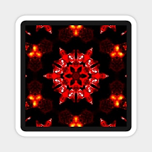 Ominous Red Kaleidoscope pattern (Seamless) 23 Magnet