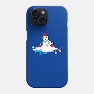 merry christmas melting snowman Phone Case