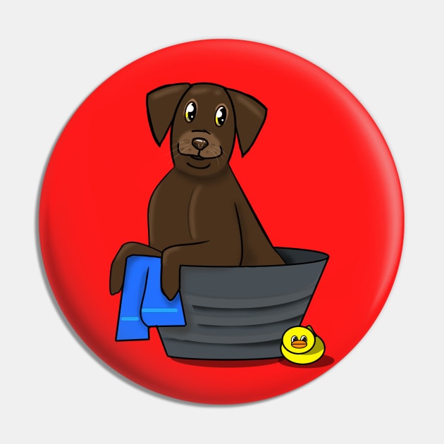 Dog Bath Pin by 3gheepo