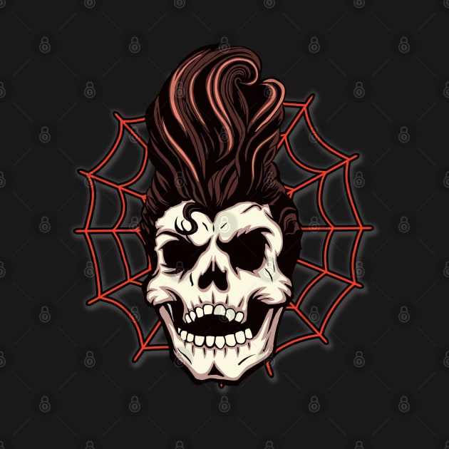PsychoBilly Skull by RowdyPop