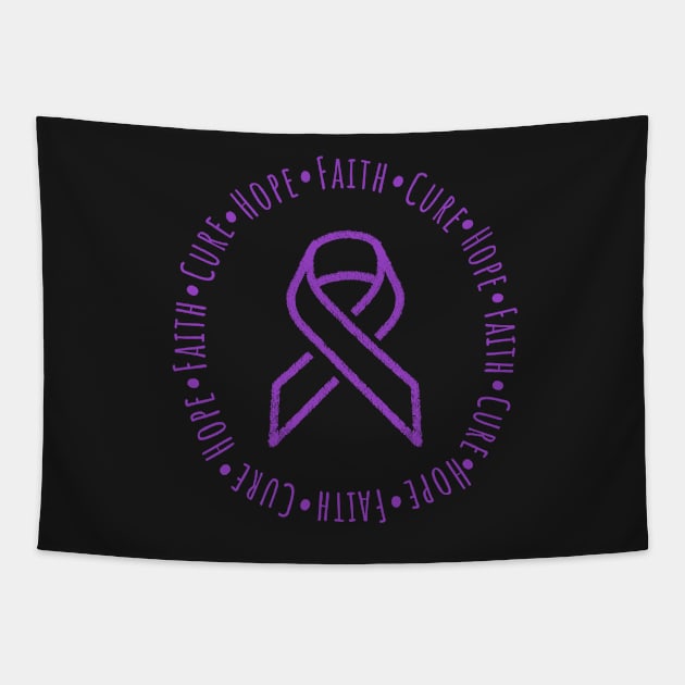 Hope Faith Cure IBD Awareness Tapestry by CaitlynConnor