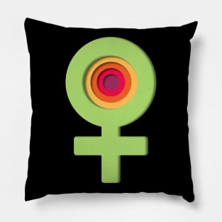 Colorful girl power flower design Pillow