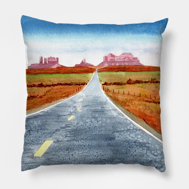Monument Valley Awaits! Pillow by MMcBuck