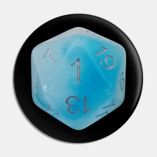 Blue Dice Nat 1 Pin