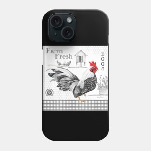 Plaid Country Rooster A Phone Case