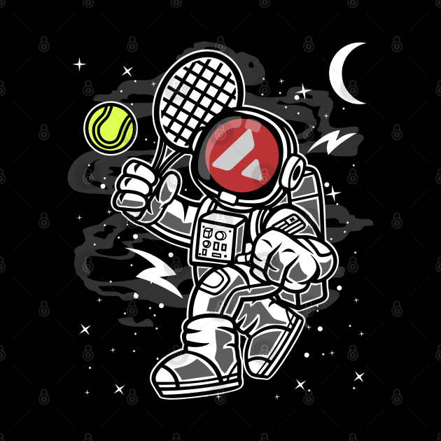 Astronaut Tennis Avalanche AVAX Coin To The Moon Crypto Token Cryptocurrency Blockchain Wallet Birthday Gift For Men Women Kids by Thingking About