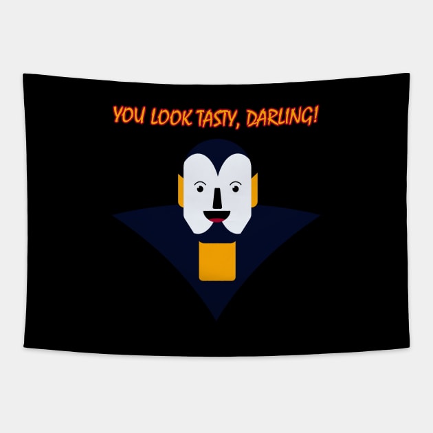 Happy Halloween Vampire - You look tasty, darling! Tapestry by SPAZE