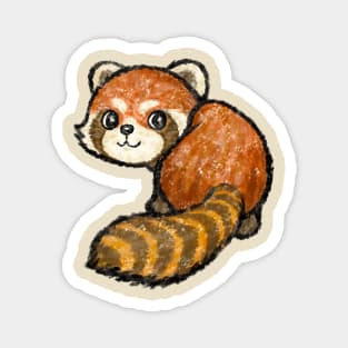 Red panda looking back Magnet