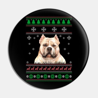 American Bully Ugly Christmas Sweater Funny Dog Lover Owner Gifts Pin