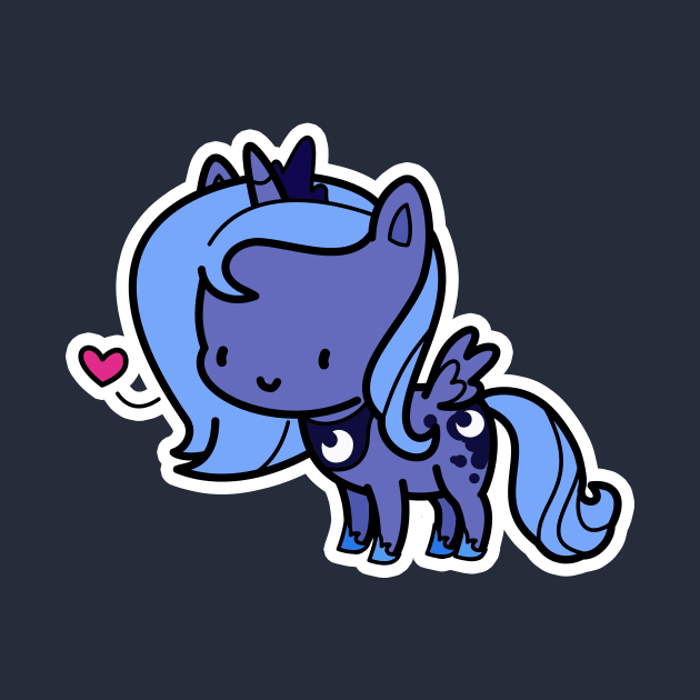 Princess Luna (Season 1) chibi by Drawirm