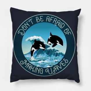 Orca Killer Whale, Making waves Pillow