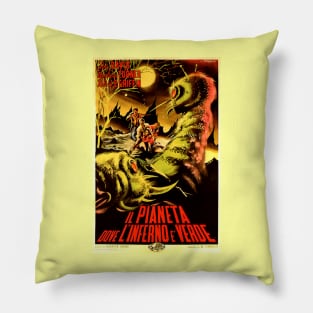 Classic Science Fiction Movie Poster - Monster From Green Hell Pillow