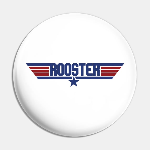 Rooster Top Gun Logo Pin by Mandra