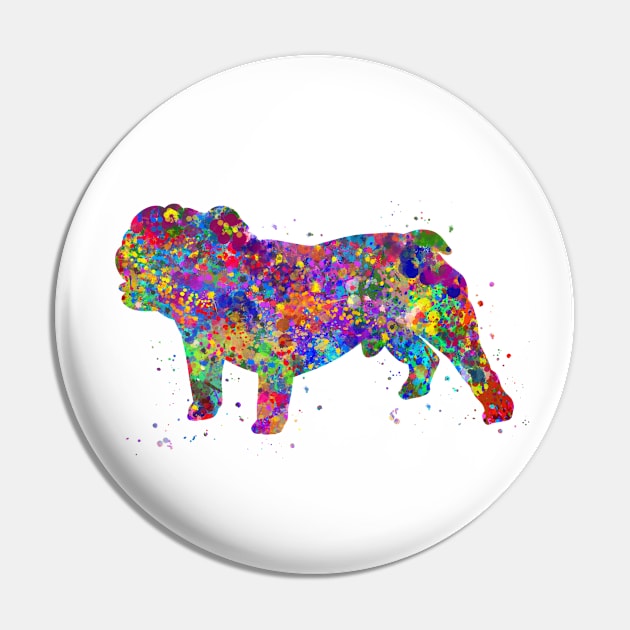 English bulldog Pin by Yahya Art