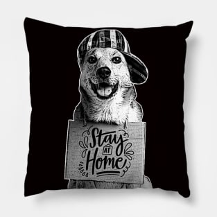 Funny Dog With Stay At Home Pillow