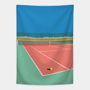 Tennis Court In The Desert Tapestry