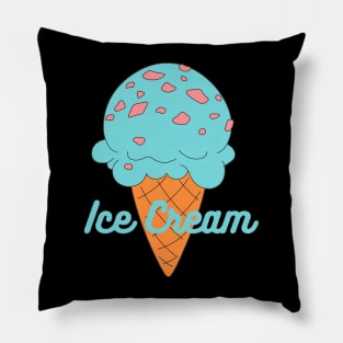 Light blue ice cream with pink nuts Pillow