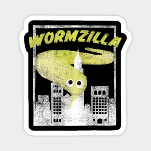 Yellow Worm On A String Meme Wormzilla Retro Japanese Style Magnet